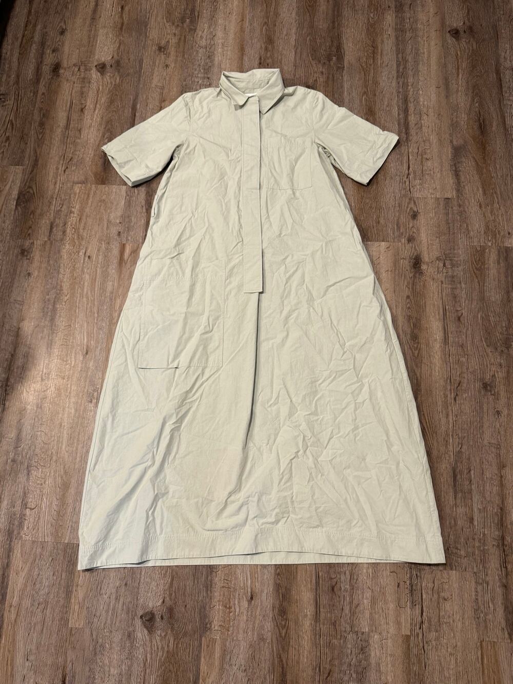 COS Women’s Mint Cotton Shirt-Sleeve Shirt Dress Size 2